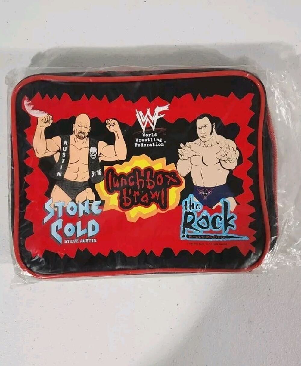 WWF Stone Cold Steve Austin vs The Rock lunch box brawl Wrestlemania WWE Sealed